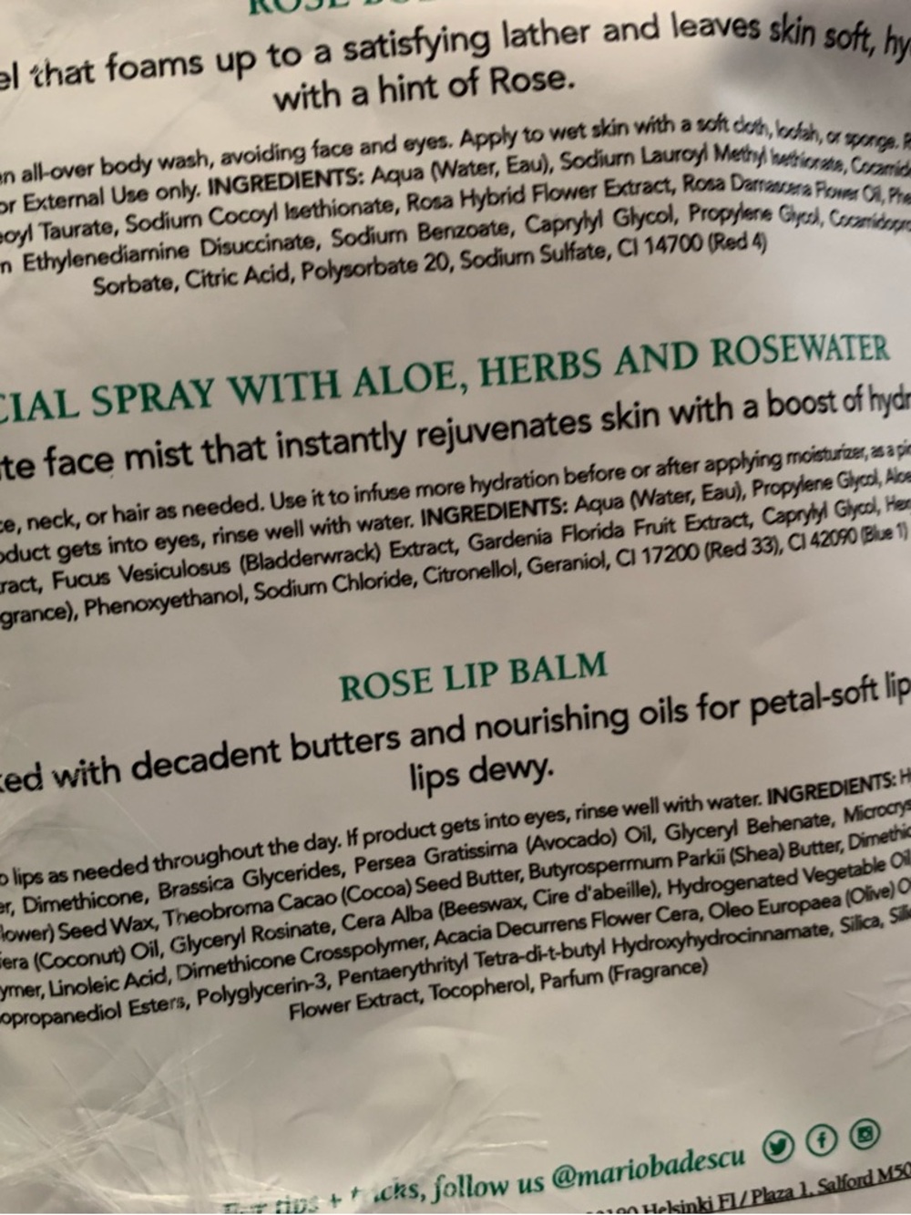MARIO BADESCU (3) piece Rose Essentials skin Care set NIB (unopened) - Picture 7 of 10